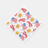 Hummerbierfahne Star Paper Teller Serviette (Ecke)