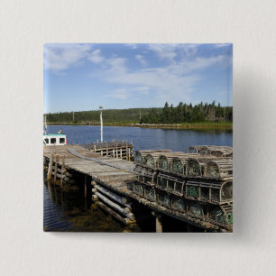 Hummerboat, Mushaboom, Nova Scotia, Kanada Button