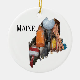 Hummerbojen aus Maine Keramik Ornament