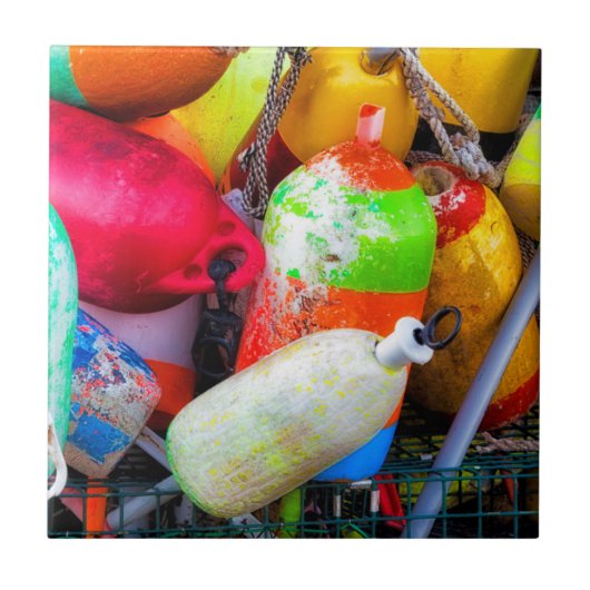 Hummerbojen im Bass Harbour Fliese (Vorderseite)