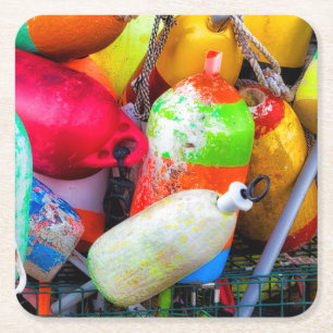 Hummerbojen im Bass Harbour Rechteckiger Pappuntersetzer