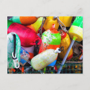 Hummerbojen im Hafen von Bass Postkarte