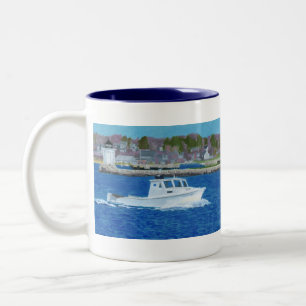 Hummerboot Portland, Maine Zweifarbige Tasse