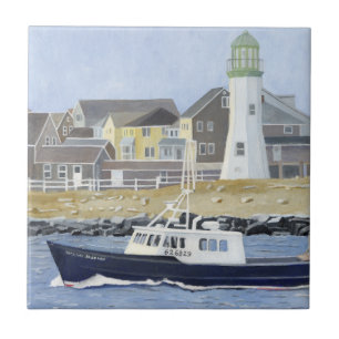 Hummerboot Scituate Harbor Fliese