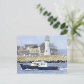 Hummerboot Scituate Harbor Postkarte (Stehend Vorderseite)