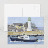 Hummerboot Scituate Harbor Postkarte (Vorne/Hinten)