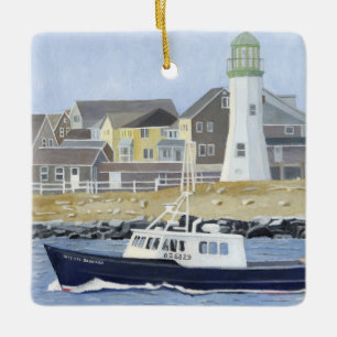 Hummerboot Scituate Harbour Keramikornament