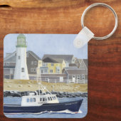 Hummerboot Scituate Harbour Schlüsselanhänger (Rückseite)