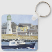 Hummerboot Scituate Harbour Schlüsselanhänger (Rückseite)