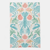 Hummerdesign | Crustacus core print Geschirrtuch (Vertikal)