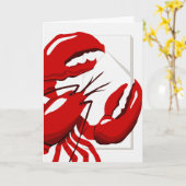 Hummerdinner Grußkarte Karte (Gelbe Blume)