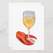 Hummerdose und Weinglas-Flachkarte (Vorne/Hinten)