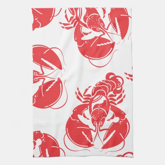 Hummerdruck Geschirrtuch (Vertikal)