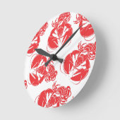 Hummerdruck Runde Wanduhr (Winkel)