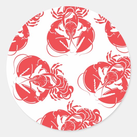 Hummerdruck Runder Aufkleber (Vorderseite)