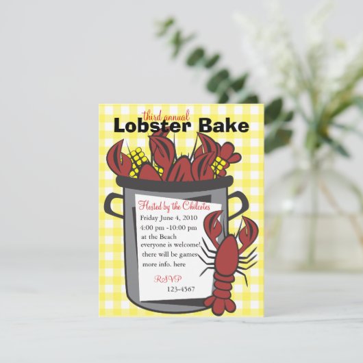 Hummeressen Einladung (Stehend Vorderseite)