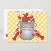 Hummeressen Save the Date Ankündigungspostkarte (Vorne/Hinten)