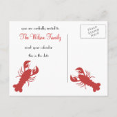 Hummeressen Save the Date Ankündigungspostkarte (Rückseite)