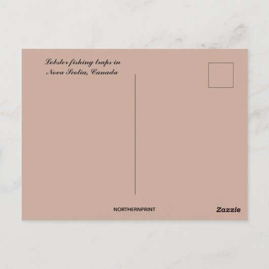 Hummerfalle in Nova Scotia Postkarte (Rückseite)