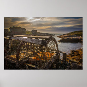 Hummerfalle in Peggy's Cove, Nova Scotia, Kanada Poster