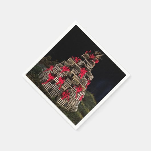 Hummerfalle Weihnachtsbaum Cocktail Napkin Serviette (Ecke)