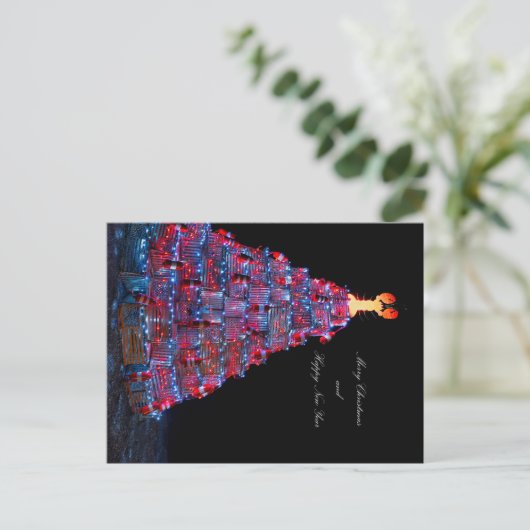 Hummerfalle Weihnachtsbaum Postkarte (Stehend Vorderseite)