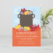 Hummerfest-Party Einladung (Stehend Vorderseite)