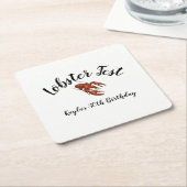 Hummerfest Rechteckiger Pappuntersetzer (angewinkelt)