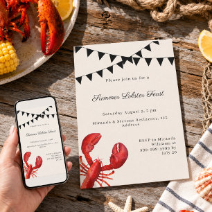 Hummerfest-Sommerparty Einladung