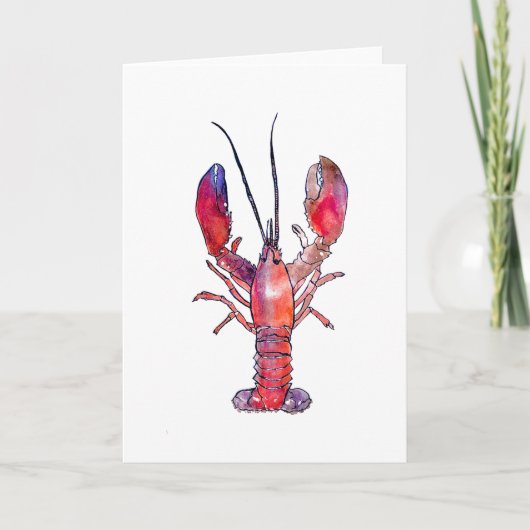 Hummergrüßkarte Feiertagskarte (Vorderseite)