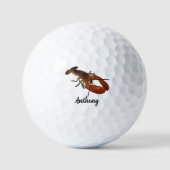 Hummerillustration Personalisiert Golfball (Vorderseite)
