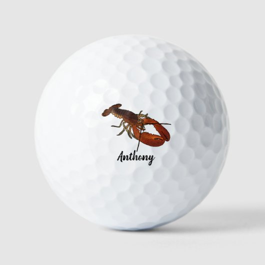 Hummerillustration Personalisiert Golfball (Vorderseite)