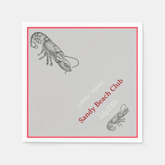 Hummerkoch Serviette (Vorderseite)