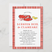 Hummerkohl Clambake Summer Party Cookie Einladung (Vorderseite)