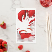 Hummerkrabbe Meeresfrüchte Rotes Papier Handtuch Serviette (Beispiel)