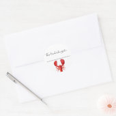 Hummerkrabbe Party dieses Getränks gehört Runder Aufkleber (Umschlag)