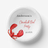 Hummerkrabbe Party rot Pappteller (Vorderseite)