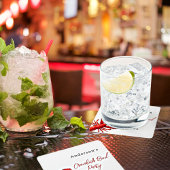 Hummerkrabbe Party rot Rechteckiger Pappuntersetzer