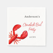 Hummerkrabbe Party rot Serviette (Vorderseite)