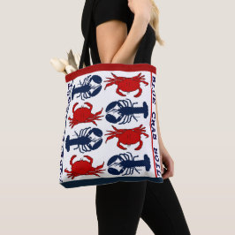 Hummerkrabbe Red White Blue Tuch Tote Beutel Tasche