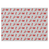 Hummerkrabbe-Seepferd-Krimson-Graumuster Tischdecke (Vorderseite (Horizontal))