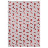 Hummerkrabbe-Seepferd-Krimson-Graumuster Tischdecke (Vorderseite)