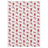 Hummerkrabbe-Seepferd-Krimson Tischdecke (Vorderseite)