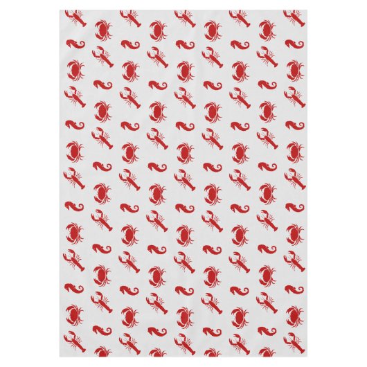 Hummerkrabbe-Seepferd-Krimson Tischdecke (Vorderseite)