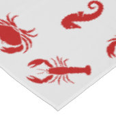 Hummerkrabbe-Seepferd-Krimson Tischdecke (Schrägansicht)