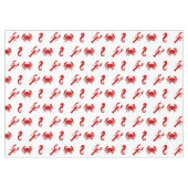 Hummerkrabbe-Seepferd-Krimson Tischdecke (Vorderseite (Horizontal))