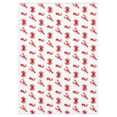 Hummerkrabbe-Seepferd-Krimson Tischdecke (Vorderseite)