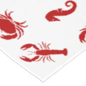 Hummerkrabbe-Seepferd-Krimson Tischdecke (Schrägansicht)