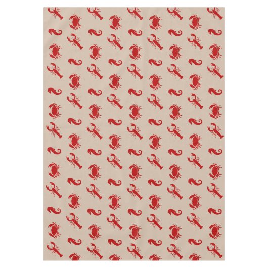 Hummerkrabbe-Seepferd-Kruste Tischdecke (Vorderseite)