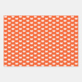 Hummerkrabbe Seepferd Orange Muster Küstenlinie ni Geschenkpapier Set (Vorderseite 3)